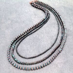 NWT Multi Layered Turquoise Navajo Style Bead Necklace